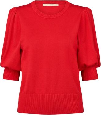 Rue de Femme Ronde hals gebreid - Dames - Ronde hals truien - Rood - XS - Truien & Vesten