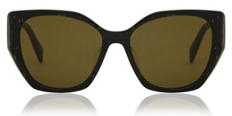 Prada PR 19ZSF Asian Fit 19D01T Womens Sunglasses Black Size 56