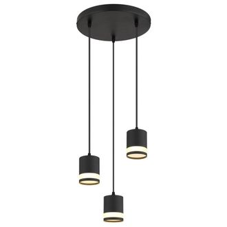 Netlighting Lucero Cluster Pendant Ceiling Light Matt Black 3x GX53 3000K