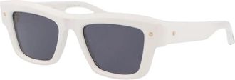 Valentino Garavani Vierkante Zonnebril - Dames - Zonnebrillen - Wit - 50 MM - Accessoires