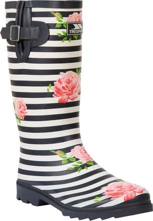 Trespass Elena Floral Galoshes in Navy And White And Pink at Nordstrom, Size 10