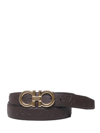 Ferragamo Black Coffee Brown Reversible Belt