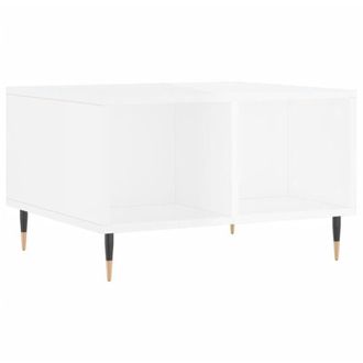 vidaXL Tavolino Salotto Bianco Lucido 60x50x36,5 cm Legno Multistrato - Vidaxl