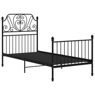 Berkfield Home Bed Frame Black Metal 100x200 cm