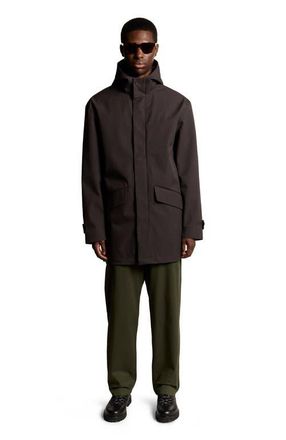 Lyle & Scott Long Sleeve Hooded Military Parka Jacket in Charcoal Marl at Nordstrom, Size Xx-Large