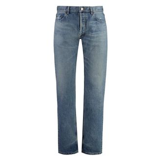 Saint Laurent Relaxed Rechte jeans - Heren - Jeans - Blauw - Maat: W30 Katoen