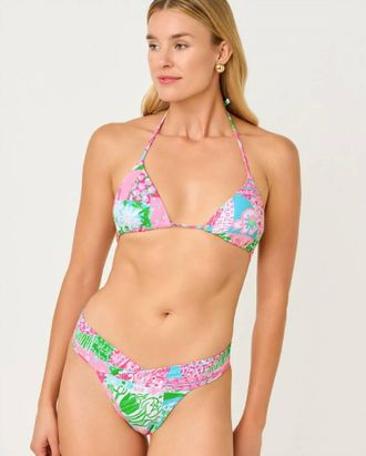 Lilly Pulitzer Trey Bikini Bottom In Multi Crazy Quilt
