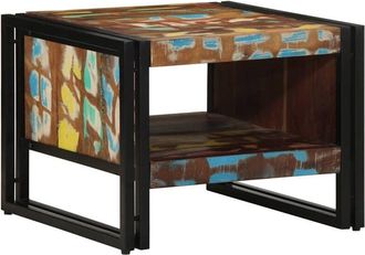 vidaXL Tavolino Salotto Multicolore 50x50x38cm Legno Massello Recupero - Vidaxl