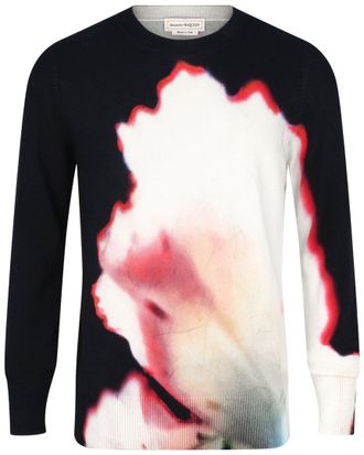 Alexander McQueen Alexander Mcqueen Solarized Flower-Print Pullover Sweater