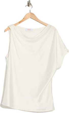 Renee C Asymmetric Satin Top in Ivory at Nordstrom Rack, Size 2 X