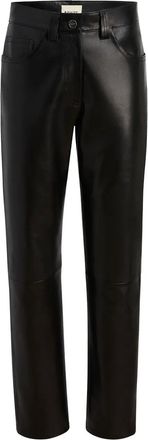 Khaite panelled leather trousers - Black