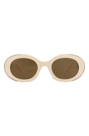 McQ by Alexander McQueen Sunglasses in Ivory Ivory Brown at Nordstrom Rack