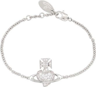 Vivienne Westwood Agnatha Heart Charm Orbit Ring Brass Bracelet