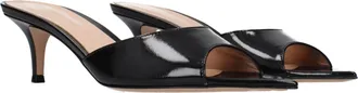 Gianvito Rossi Leather Platform Heels - Black
