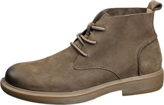 Generic Chukka Boots Fashion and Comfort Casual Lace Up Oxfords Ankle Boots (6.5,Grey)