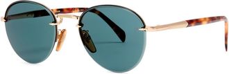 David Beckham Rimless Round-frame Sunglasses - Gold - One Size