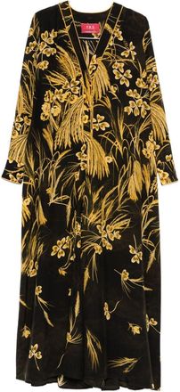 F.R.S. Silk Blend Printed Maxi Dress