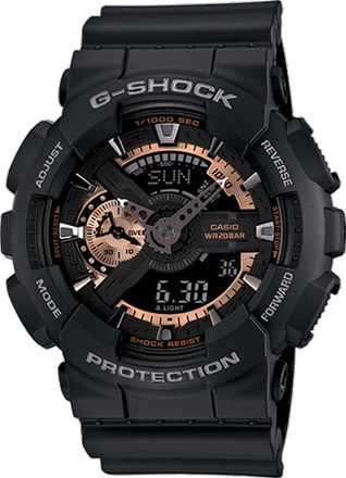 Casio Mens G-Shock GA-110 Series Black Dial Watch - GA110RG-1A