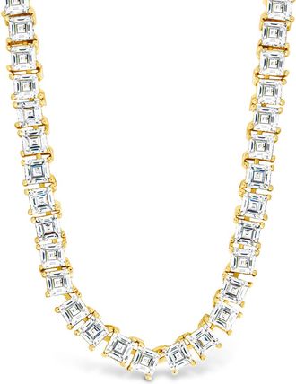 Sterling Forever Brette Adjustable CZ Tennis Necklace