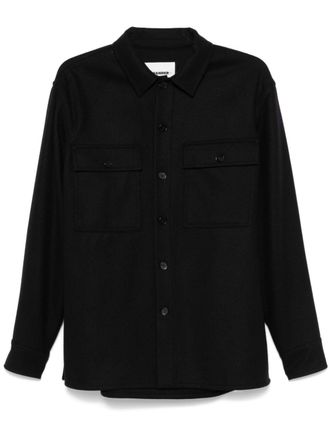 Jil Sander Giacca-camicia con tasche - Nero