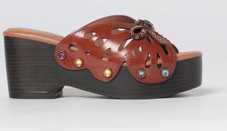 Kurt Geiger Sandali con zeppa Butterfly in pelle con strass