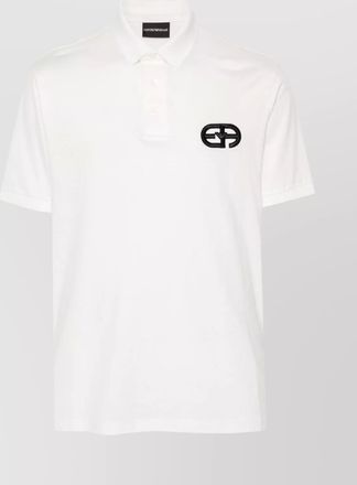 Emporio Armani logo polo shirt ribbed trim