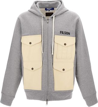 Junya Watanabe Utility Cotton Jacket With Drawstring Hood And Pocketed Design