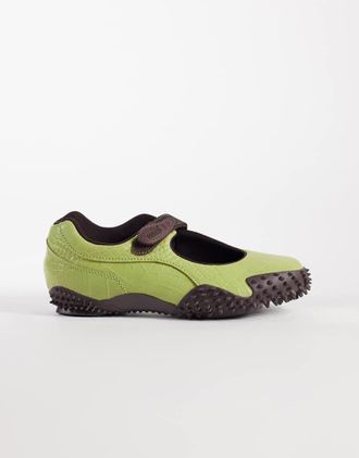 Puma Mostro Fey - Scarpe Mary Jane verdi effetto coccodrillo-Verde