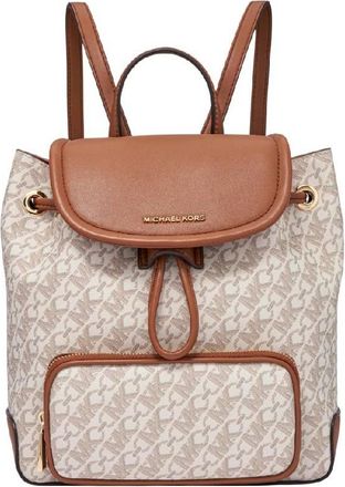 Michael Kors Logo-Print Leather Backpack