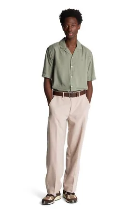 Lyle & Scott Contrast Cuff Shirt in Clay Green/White at Nordstrom, Size Xx-Large