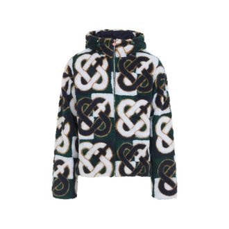 Casablanca Monogram Hooded Fleece Jacket