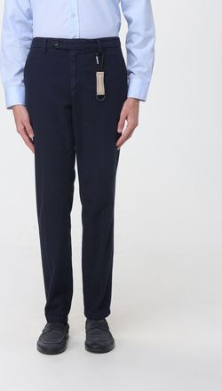 Manuel Ritz Pantaloni chino slim fit in cotone stretch con charm logato