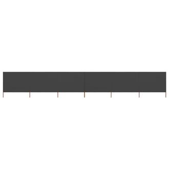 Berkfield Home 6-panel Wind Screen Fabric 800x160 cm Anthracite in Black
