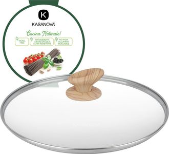 KASANOVA Coperchio 28 cm in vetro Black Stone