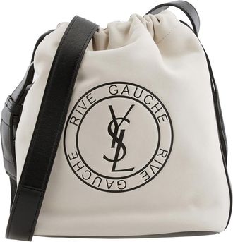 Saint Laurent Rive Gauche Leather Bucket Bag