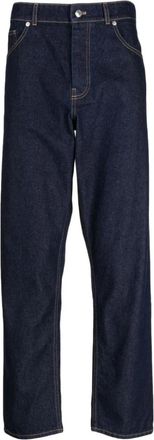 Maison Kitsun&eacute; Indigo Denim Tapered Jeans - Heren - Regular Fit Jeans - Blauw - W34 - Denim - Jeans