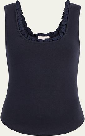 Cinq &agrave; Sept Joselle Ruffle-Trim Tank Top