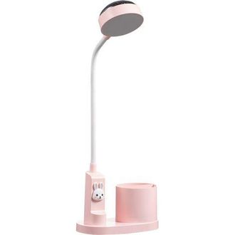 OEM L&aacute;mpara De Escritorio, Abs/polipropileno, Led, Usb, 2000 Mah, Rosa/blanco