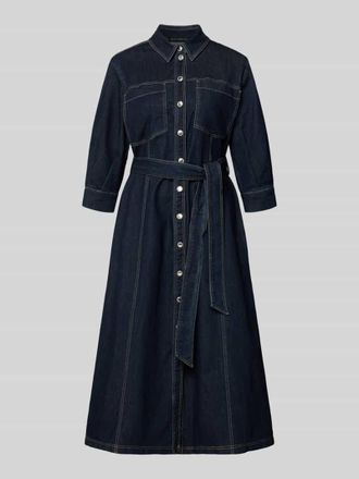 Betty Barclay Hemdblusenkleid mit Bindeg&uuml;rtel in Jeansblau, Gr&ouml;&szlig;e 36