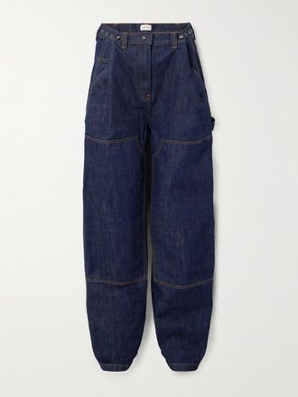 Magda Butrym Jeans Convertibili A Gamba Larga E Vita Alta A Pannelli - Blu