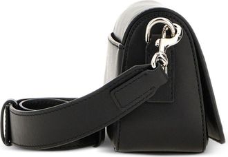 Hogan Logo-Clasp Leather Shoulder Bag - Black