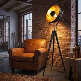 Globo Lighting Lampada Da Terra A Led Per Soggiorno, Regolabile In Altezza, Nera, H 152 Cm