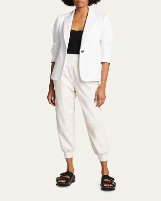 Cinq &agrave; Sept Giles High-Waist Faux Leather Jogger Pant