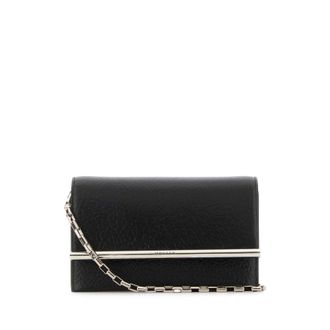 Alexander McQueen Alexander Mcqueen Black Leather Mini Cross-Bar Clutch