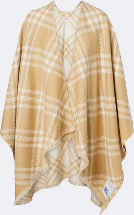 Burberry Burberry Check wool, silk, and cashmere cape