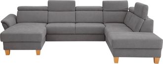 HOME AFFAIRE Wohnlandschaft »Conville U-Form« Kopfteilverstellung wahlweise mit Bettfunktion und Bettkasten