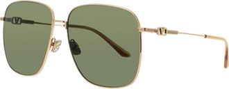 Valentino Green Square Unisex Sunglasses VLS-171 A 61