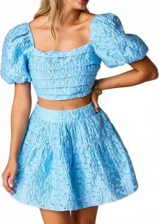BuddyLove Pastel Cutie Floral Skirt Set In Blue