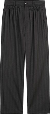 Isabel Marant Mayera Broeken - Dames - Straight fit broeken - Grijs - S - Wol - Broeken