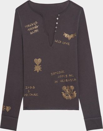 Zadig&Voltaire Tuni Multi Strass Henley